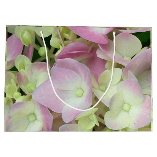 Antiek witte en droge roze hydrangea Petals Groot Cadeauzakje (Achterkant)