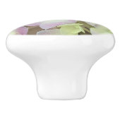 Antiek witte en droge roze hydrangea Petals Keramische Knop (Zijkant)