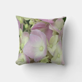 Antiek witte en droge roze hydrangea Petals Kussen