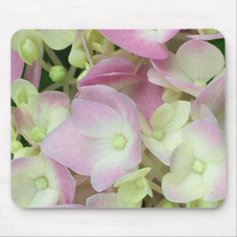 Antiek witte en droge roze hydrangea Petals Muismat