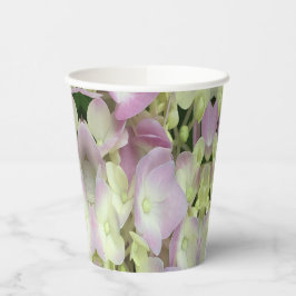 Antiek witte en droge roze hydrangea Petals Papieren Bekers