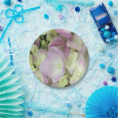 Antiek witte en droge roze hydrangea Petals Papieren Bordje (Feest)