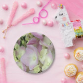 Antiek witte en droge roze hydrangea Petals Papieren Bordje (Feest)