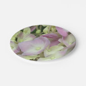 Antiek witte en droge roze hydrangea Petals Papieren Bordje (Gekanteld)