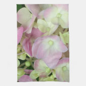 Antiek witte en droge roze hydrangea Petals Theedoek (Verticaal)