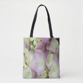 Antiek witte en droge roze hydrangea Petals Tote Bag (Voorkant)