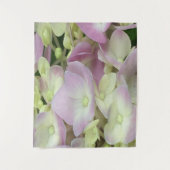 Antiek witte en droge roze hydrangea Petals Wandkleed (Voorkant)