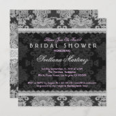 Antiek Witte en grijze traditionele Floral Lace Kaart (Voorkant / Achterkant)