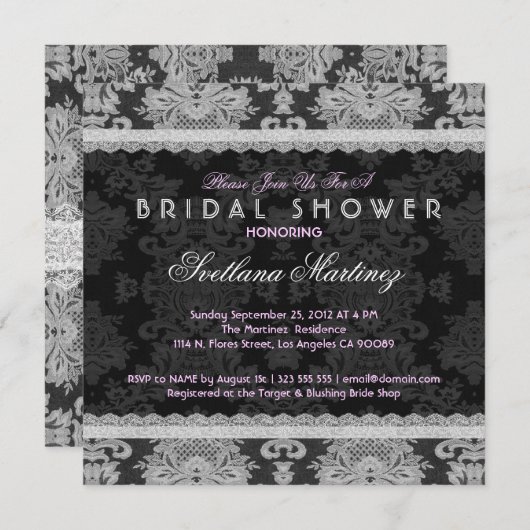 Antiek Witte en grijze traditionele Floral Lace Kaart (Voorkant / Achterkant)