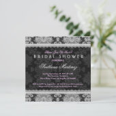 Antiek Witte en grijze traditionele Floral Lace Kaart (Staand voorkant)