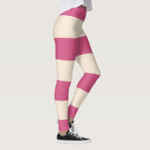 Antiek witte en mystieke roze strepen leggings (Rechts)