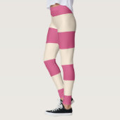 Antiek witte en mystieke roze strepen leggings (Links)