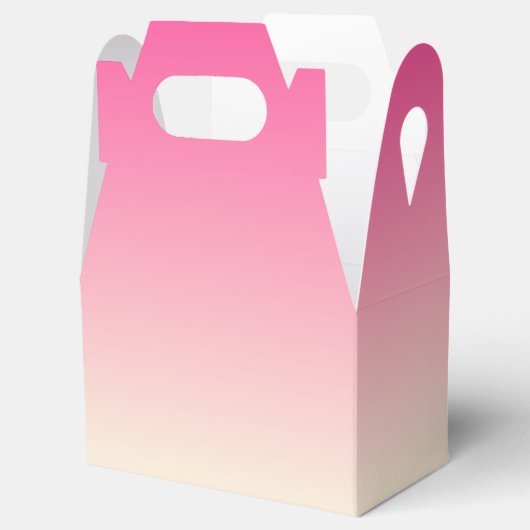 Antiek witte en winterroze gradiëntkleuren bedankdoosjes (Geopend)