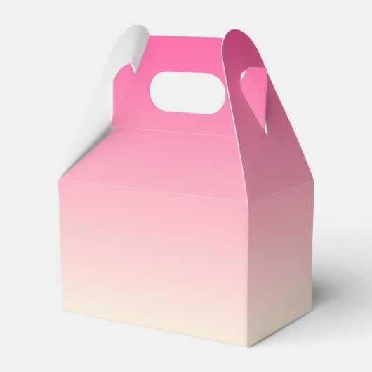 Antiek witte en winterroze gradiëntkleuren bedankdoosjes (Voorkant Zijde)