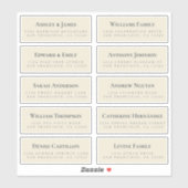 Antiek Witte Gast Adresetiketten BESTEL 6" of 8"! Sticker (Vel)