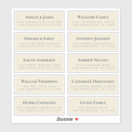 Antiek Witte Gast Adresetiketten BESTEL 6" of 8"! Sticker