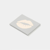 Antiek witte gekleurde lippen post-it® notes (Schuin)