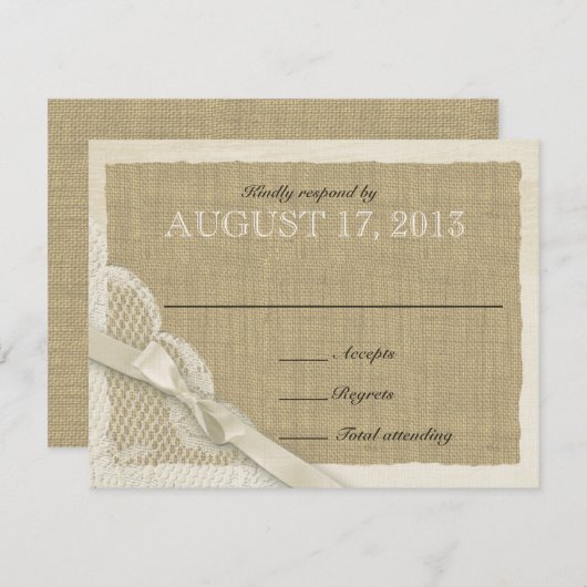 Antiek witte kant land reactie Kaart (Voorkant / Achterkant)