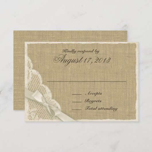 Antiek witte kant land reactie Kaart (Voorkant / Achterkant)