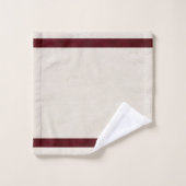 Antiek witte poinsettia met kerstgroen bad handdoek (Wasdoekje)