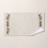 Antiek witte poinsettia met kerstgroen bad handdoek (Handdoek)