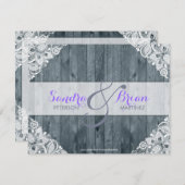 Antiek Witte ras Rustic Weeding Uitnodiging (Voorkant / Achterkant)