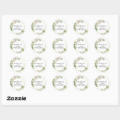 Antiek Witte Rose Bloemen en Gouden Bruiloft Ronde Sticker (Vel)