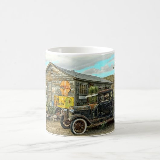 Antiek woestijnpitstop koffiemok (Center)