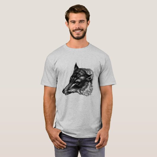 Antiek wolf t-shirt (Voorkant volledig)