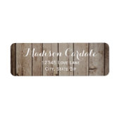 Antiek Wood Rustic Country Return Address Labels (Voorkant)