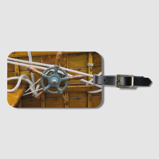 Antiek Wooden Boat Bagagelabel (Voorkant (horizontaal))