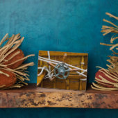 Antiek Wooden Boat Fotoplaat (Zijkant)