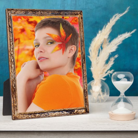 Antiek Wooden Lijst Design Voeg fotoplak toe Fotoplaat (Zijkant)