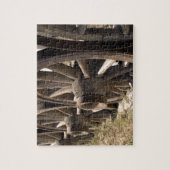 Antiek Wooden Wagon Wheels Legpuzzel (Verticaal)