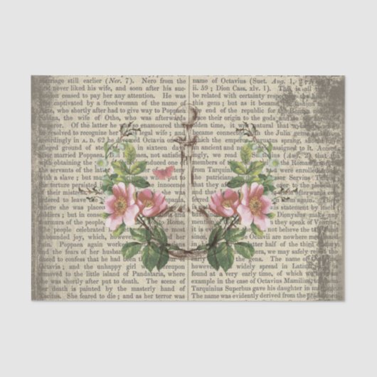  Antiek woordenboek literatuurflesje Tissuepapier (Voorkant)