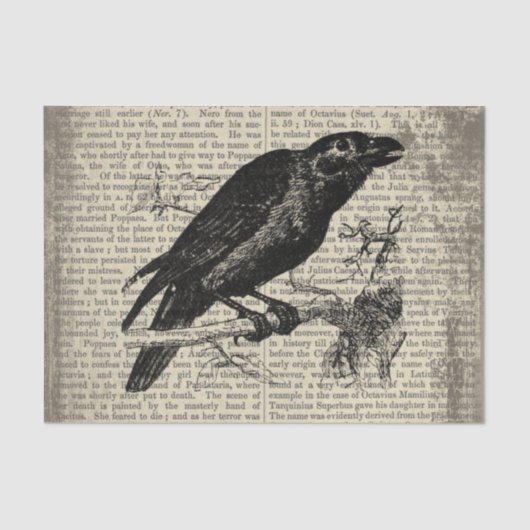  Antiek woordenboek Raven Tissuepapier (Voorkant)