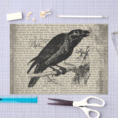  Antiek woordenboek Raven Tissuepapier (Craft)