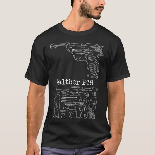 Antiek  WWII Walther P38 voor de Verzameling van P T-shirt (Voorkant)
