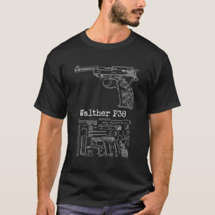 Antiek WWII Walther P38 voor Pistool Collector T-shirt