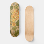 Antiek Yellow Flowers Skateboard (Voorkant)