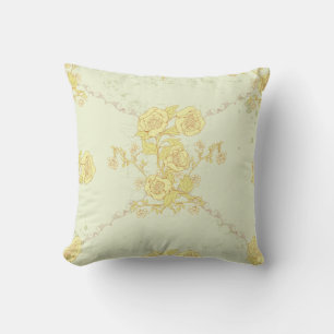 Antiek Yellow Roses Sierkussen