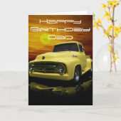  Antiek Yellow Truck Kaart (Gele Bloem)