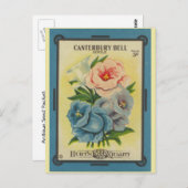 Antiek zaadpakket canterbury Bells Briefkaart (Voorkant / Achterkant)