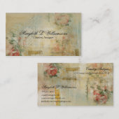  Antiek zachte ventilatormengsels blauw Visitekaartje (Voorkant / Achterkant)