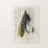 Antiek zalm vliegt op Kaart Legpuzzel (Verticaal)