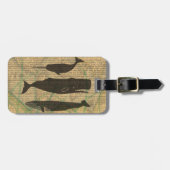 Antiek Zee op walvis Bagagelabel (Voorkant horizontaal)