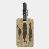 Antiek Zee op walvis Bagagelabel (Voorkant verticaal)