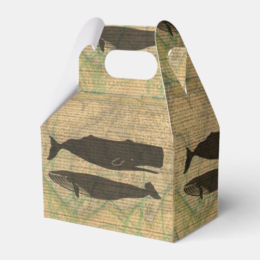 Antiek Zee op walvis Bedankdoosjes (Voorkant Zijde)