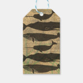 Antiek Zee op walvis Cadeaulabel (Voorkant)