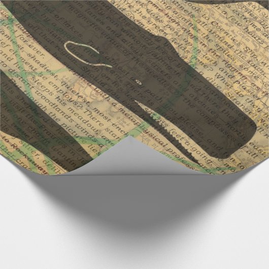 Antiek Zee op walvis Cadeaupapier (Hoek)